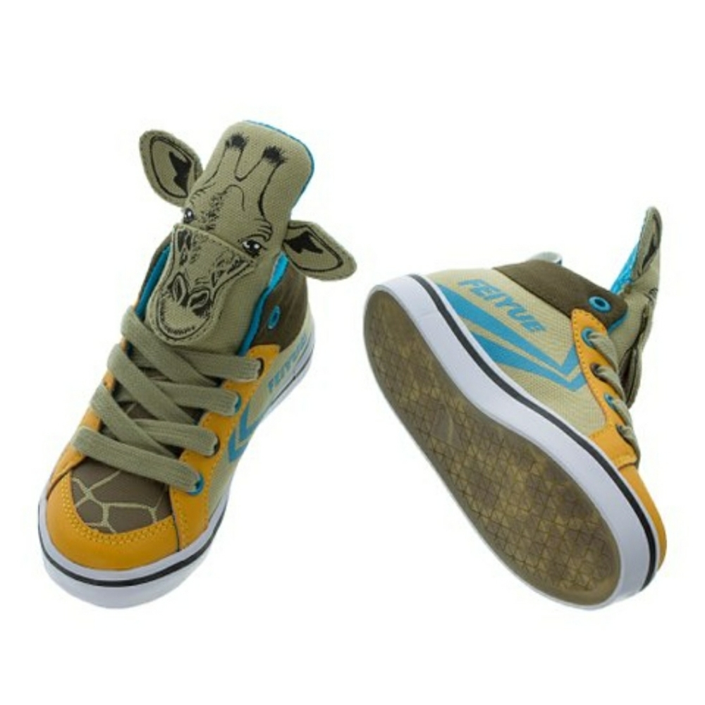 Feiyue Delta Mid Kid'sColor Orange/Tan/Cyan/Brown Giraffe Size 11 Little kid's - Picture 3 of 12